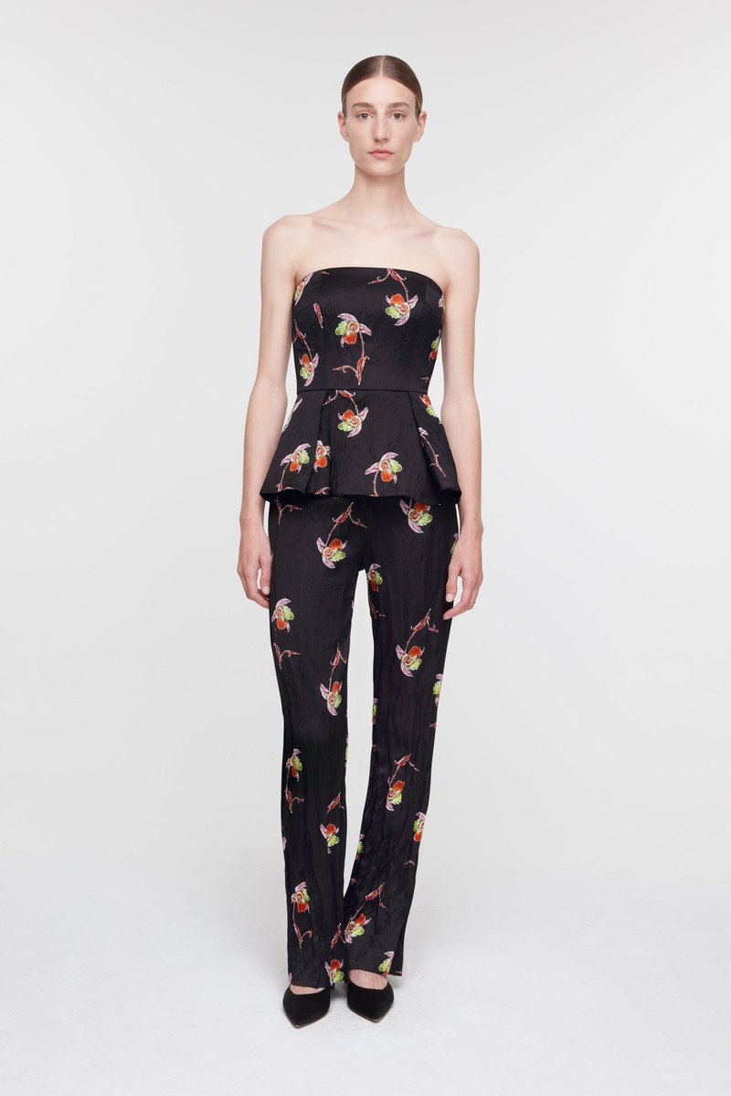 EMILIA WICKSTEAD Miggy Trousers In Black Satin outlook