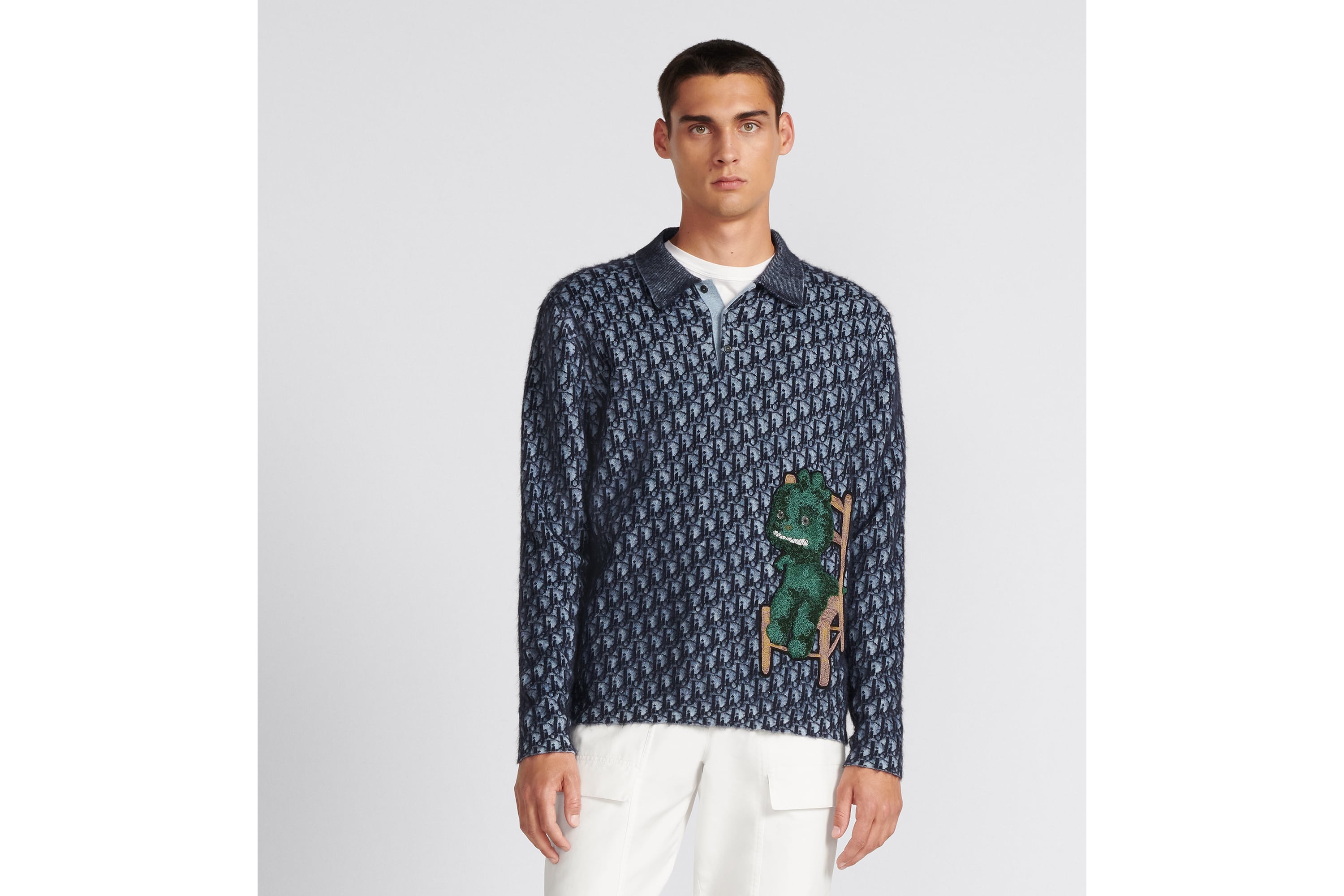 DIOR AND OTANI WORKSHOP Long-Sleeved Polo Shirt - 4