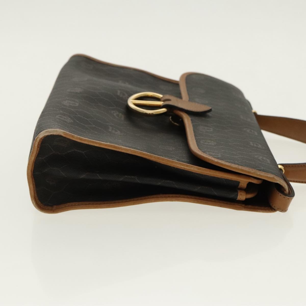 DIOR Honeycomb Canvas Hand Bag Black Gold - 3