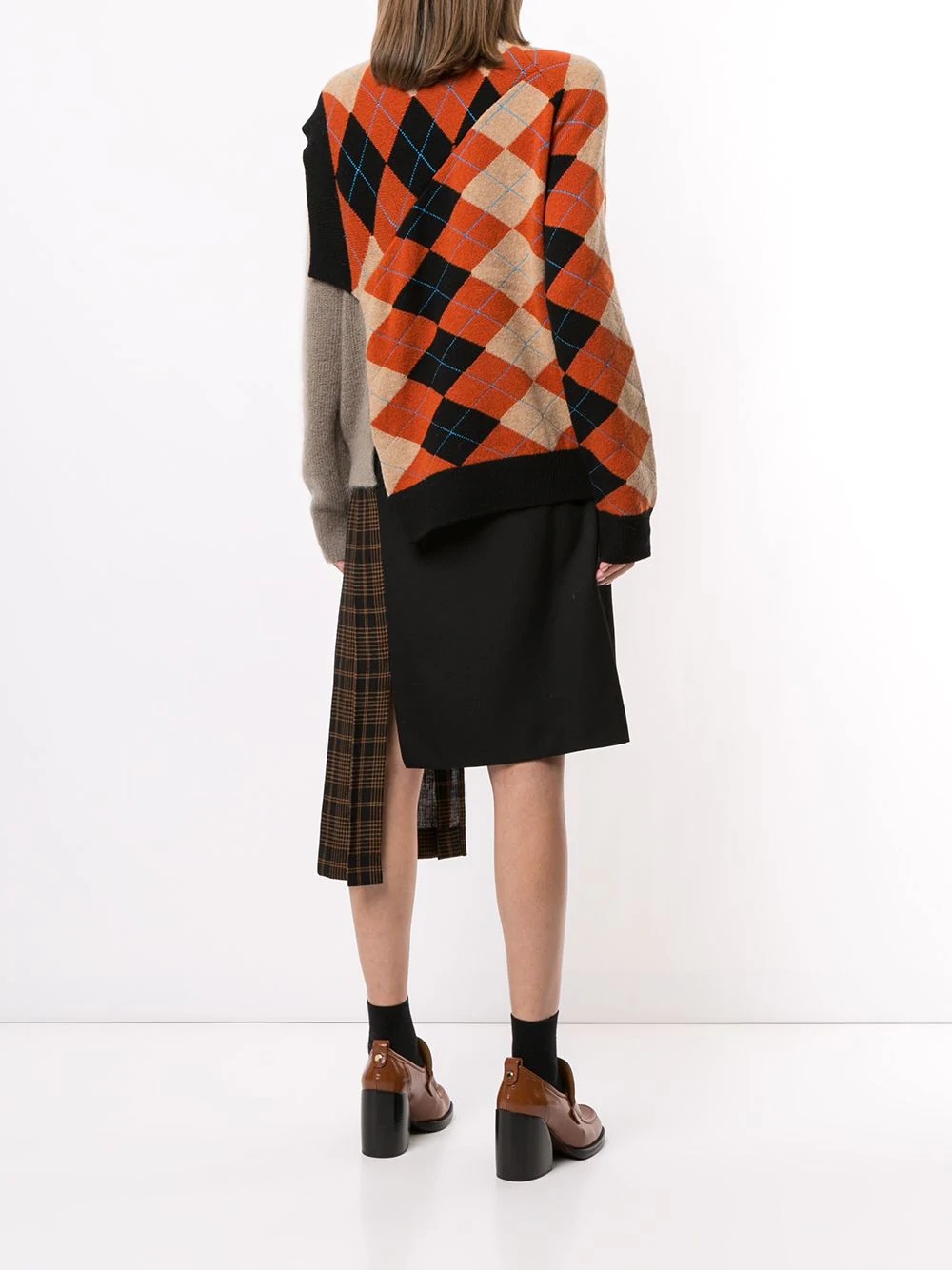 geometric-pattern asymmetric jumper  - 4