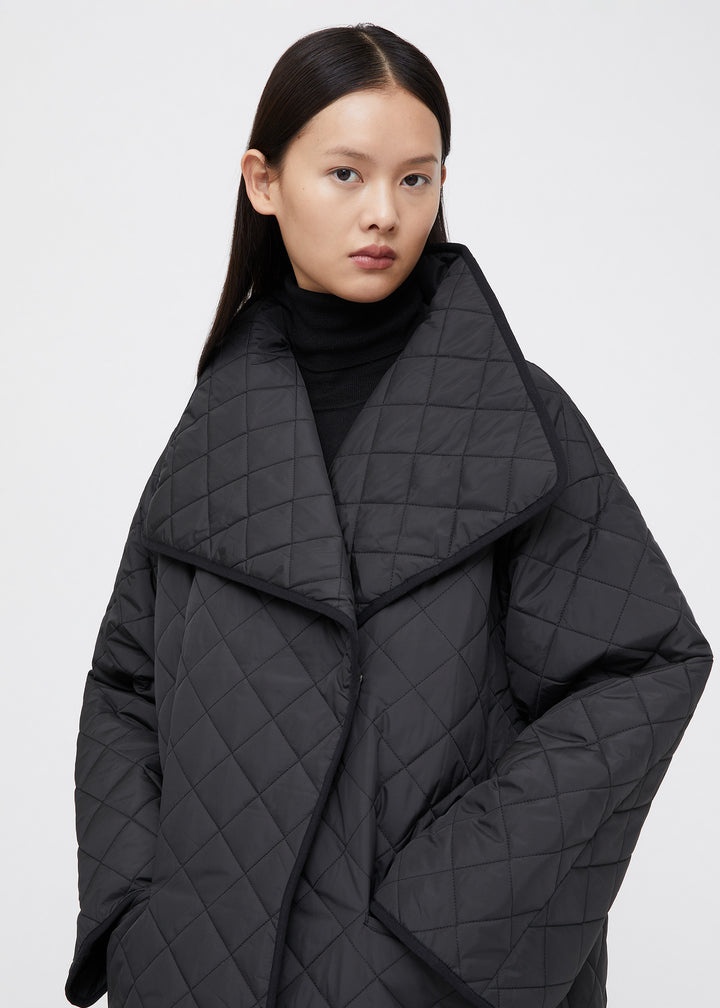 Signature quilted coat black - 5