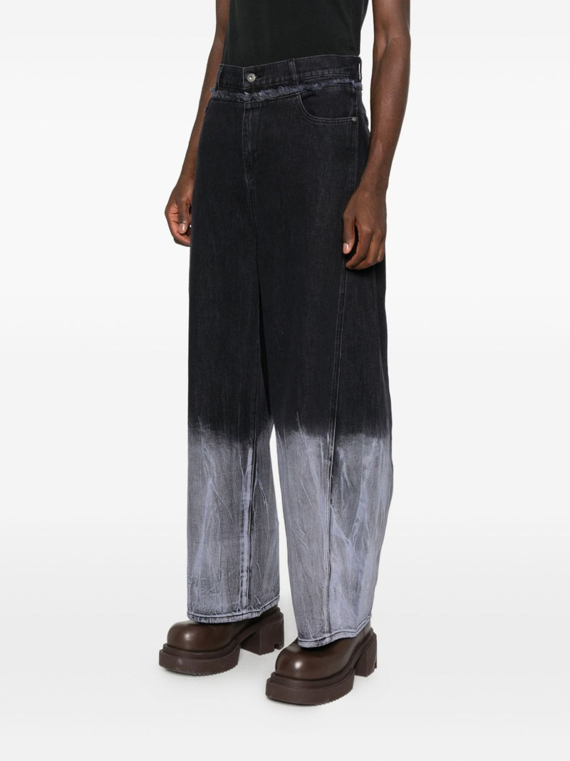 frayed dip-dye trousers 3
