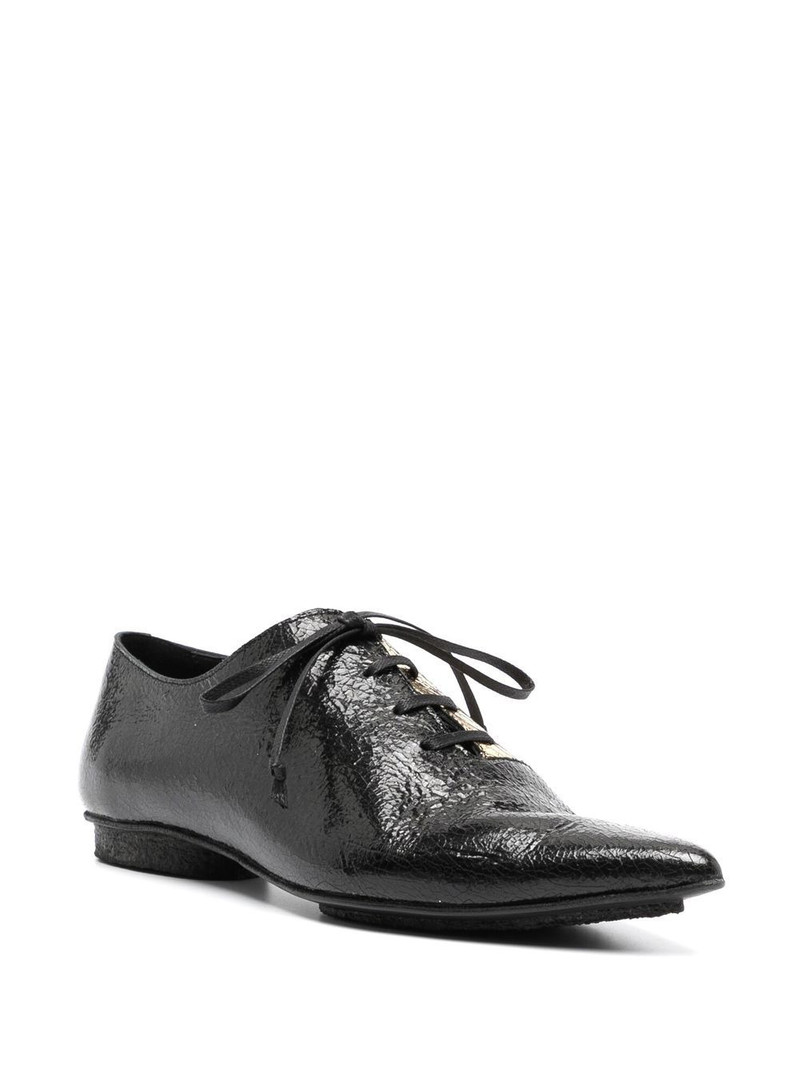 UMA WANG two-tone pointed lace-up shoes outlook