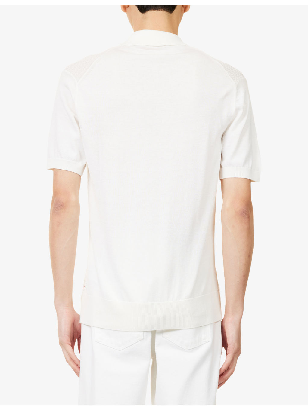 Burnham Semi-Sheer Silk-Blend Polo Shirt - 4