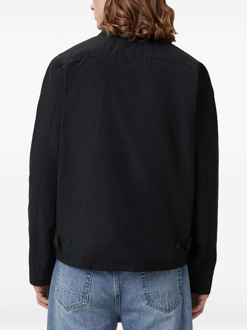 ALLSAINTS logo-embroidered zip-up jacket outlook