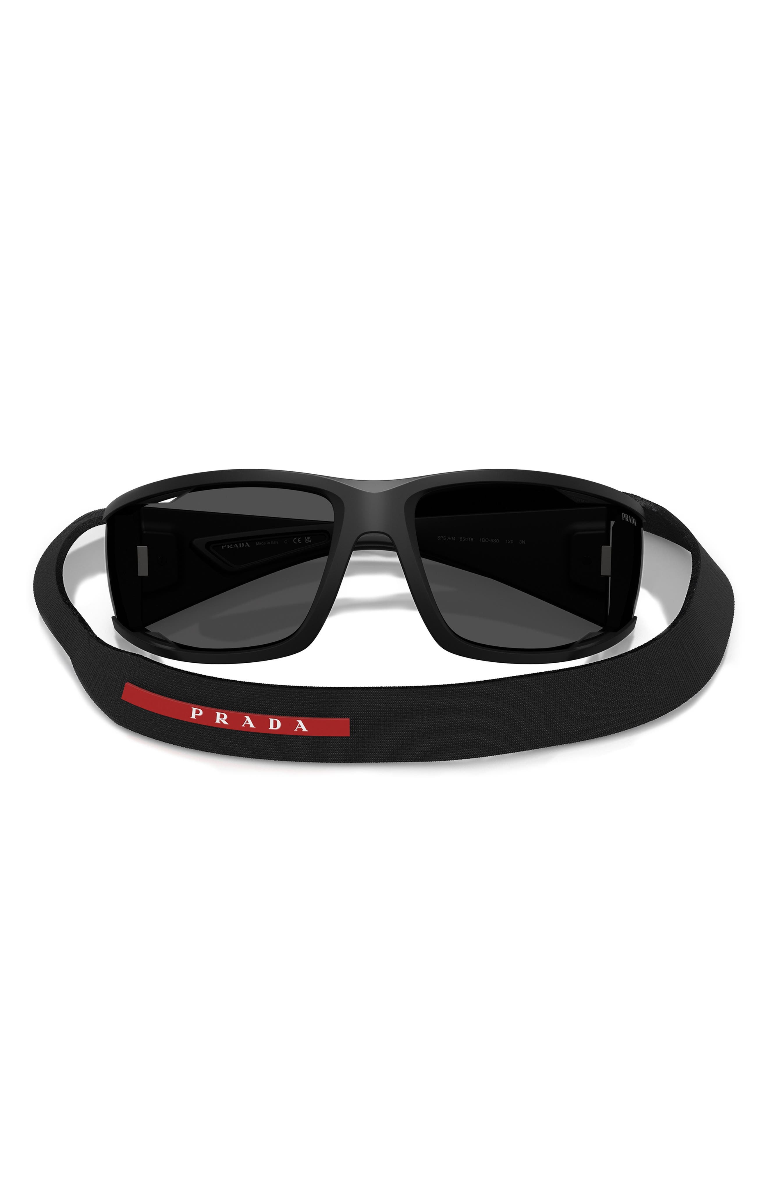Prada PS A04S 85mm Oversize Rectangular Sunglasses in Matte Black at Nordstrom - 5