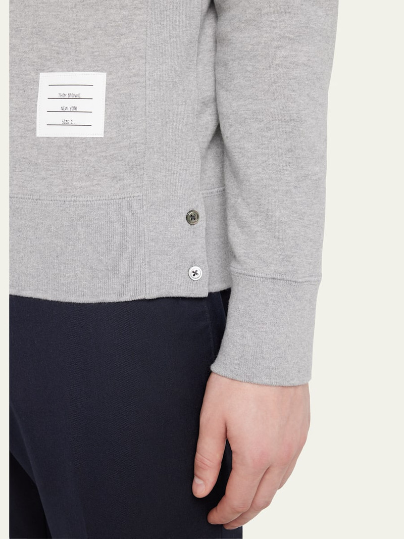 Thom Browne Men's Classic Crewneck Sweatshirt with Striped Sleeve outlook