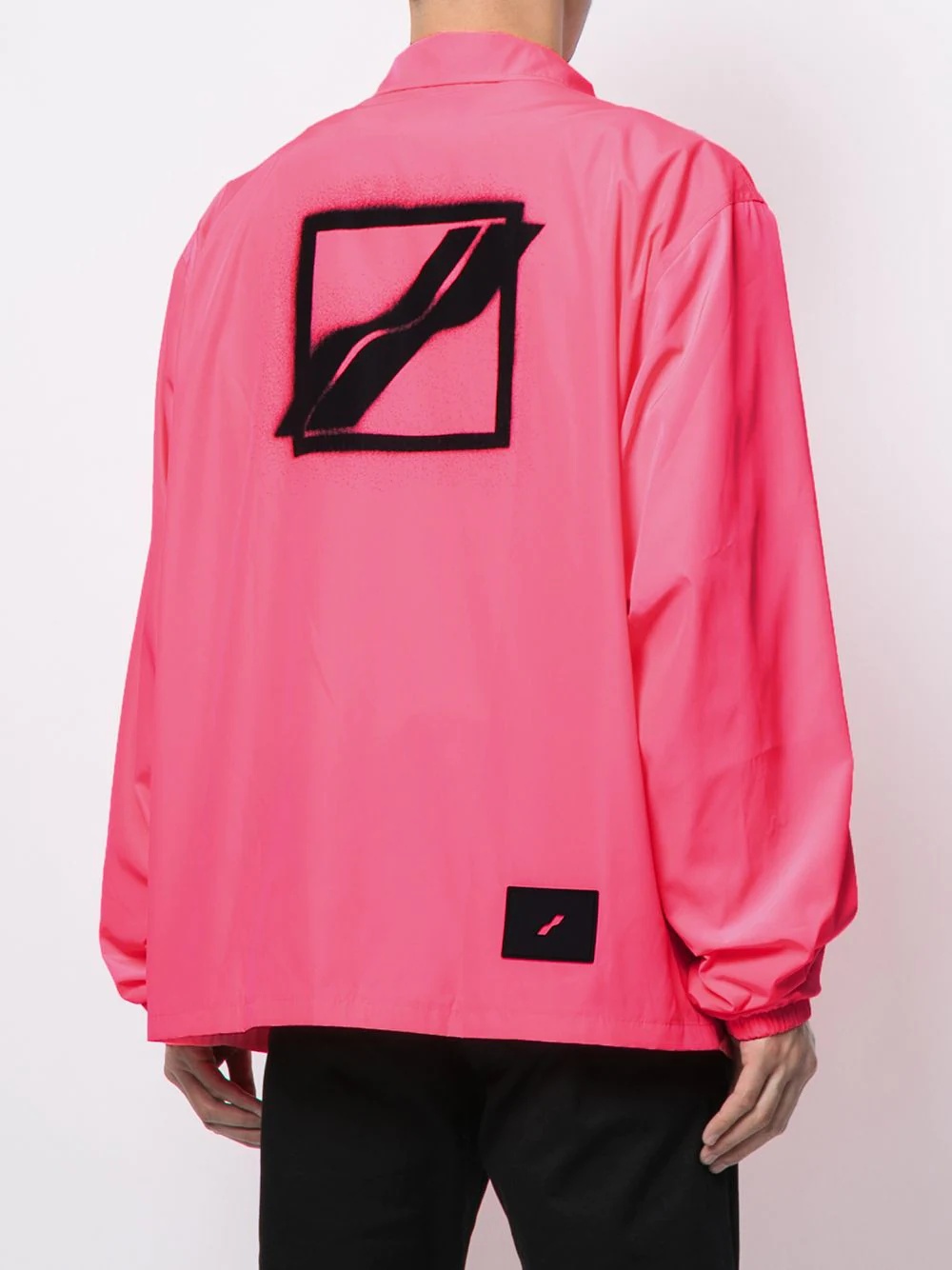 logo-print shirt jacket - 5