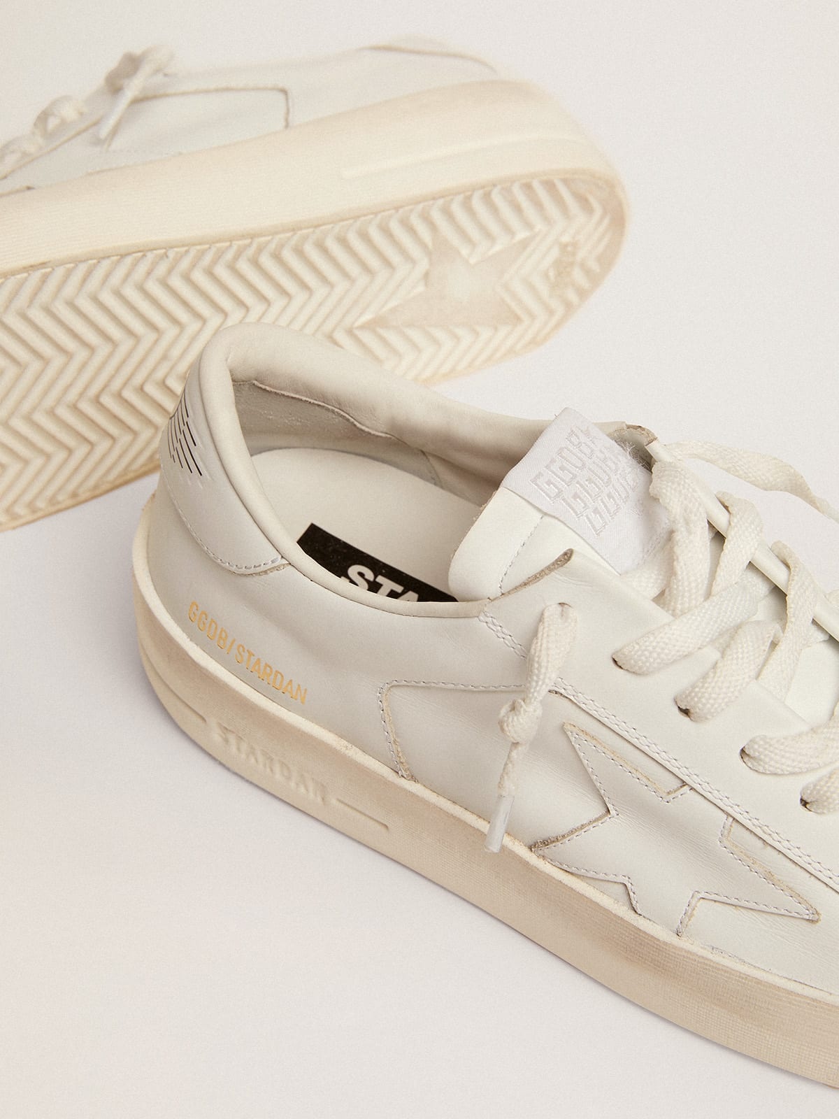 Women’s Stardan sneakers in total white leather - 4