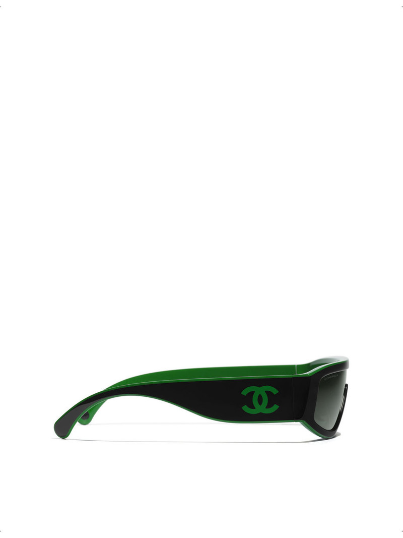 CH6057 rectangular-frame curved nylon sunglasses 3