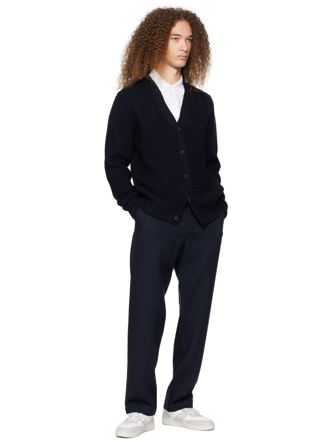 Navy Chore Trousers - 4