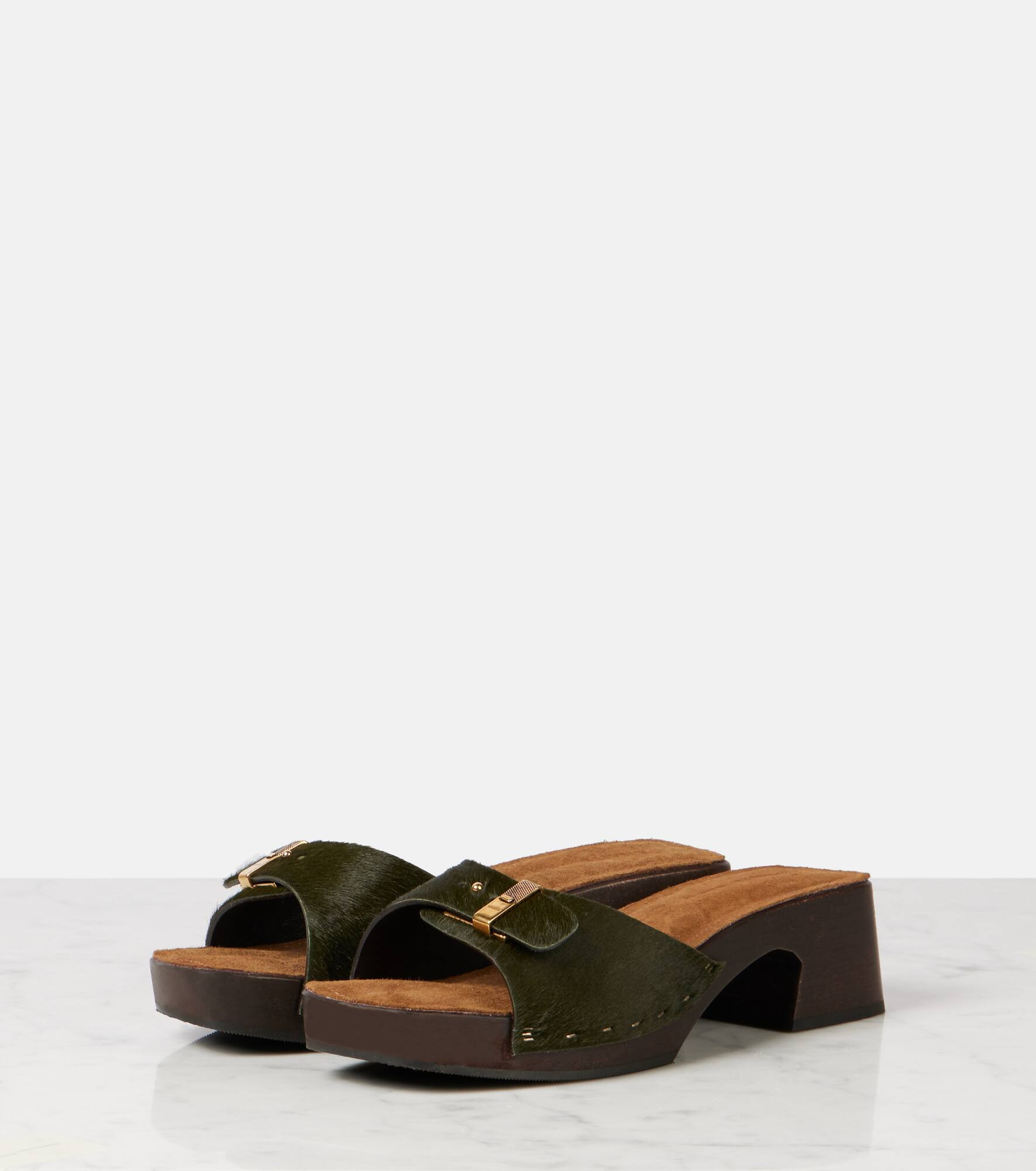 Britt 25 calf hair clogs - 4