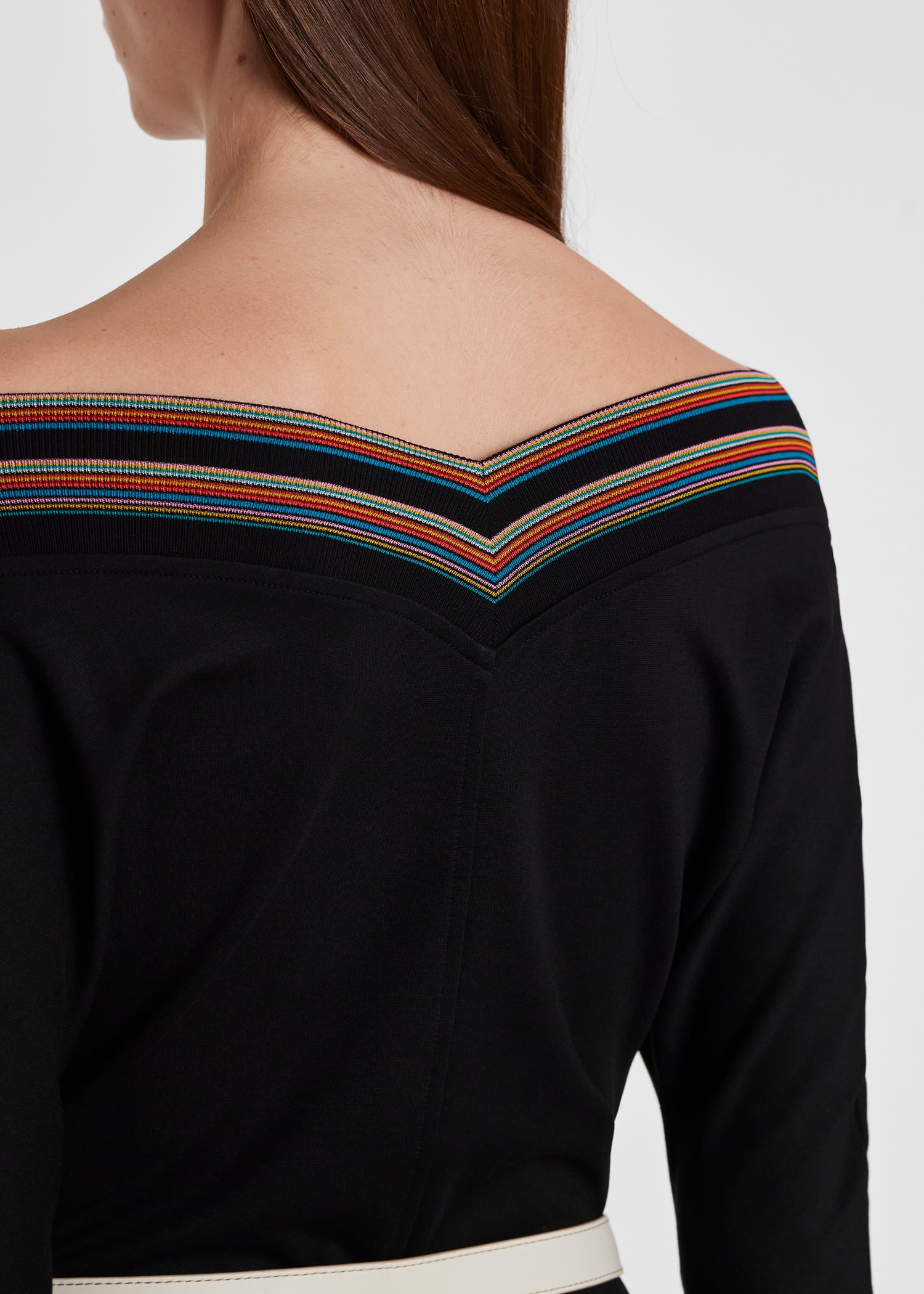 'Signature Stripe' Neckline Dress - 6