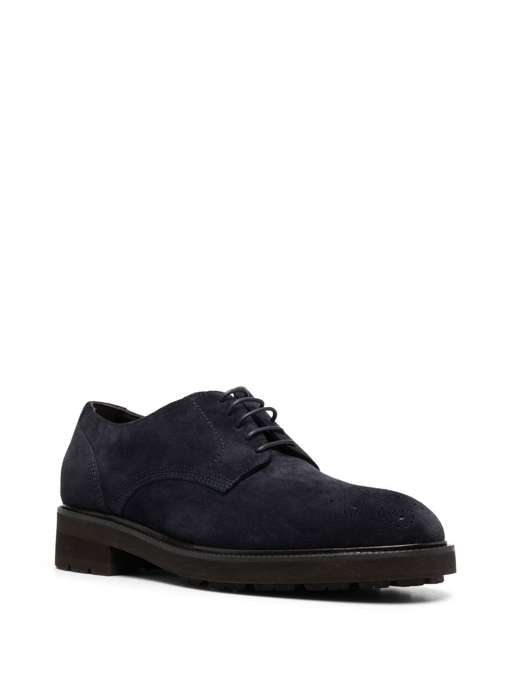suede lace-up derby shoes - 2