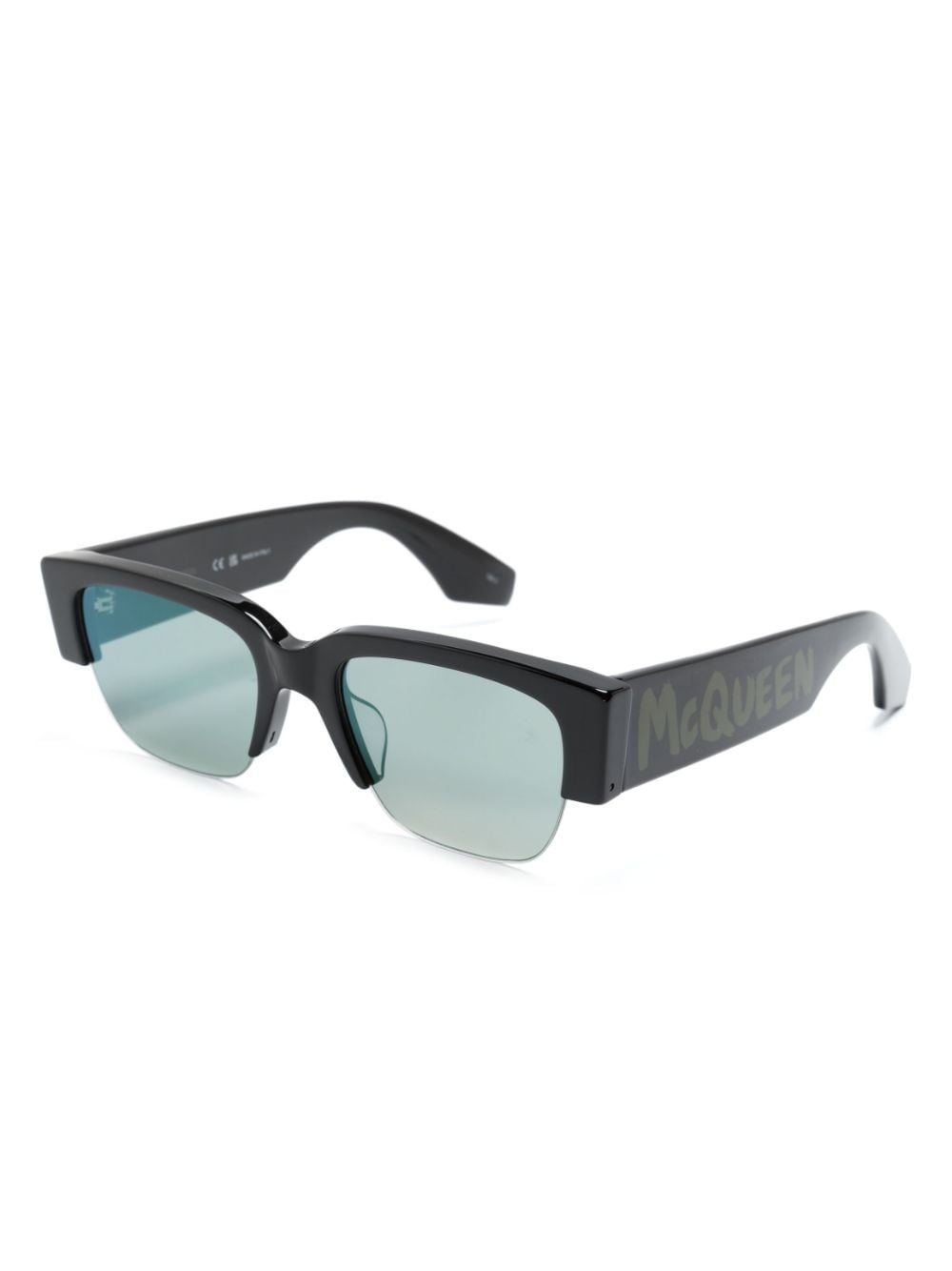 logo-print half-rim sunglasses - 2