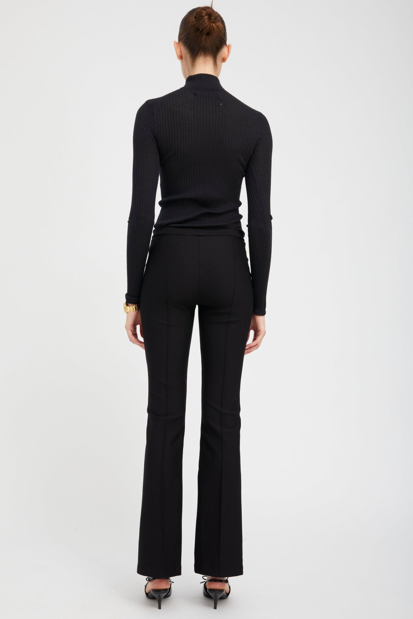 BLACK CASANOVA PINTUCK BOOTCUT - 4