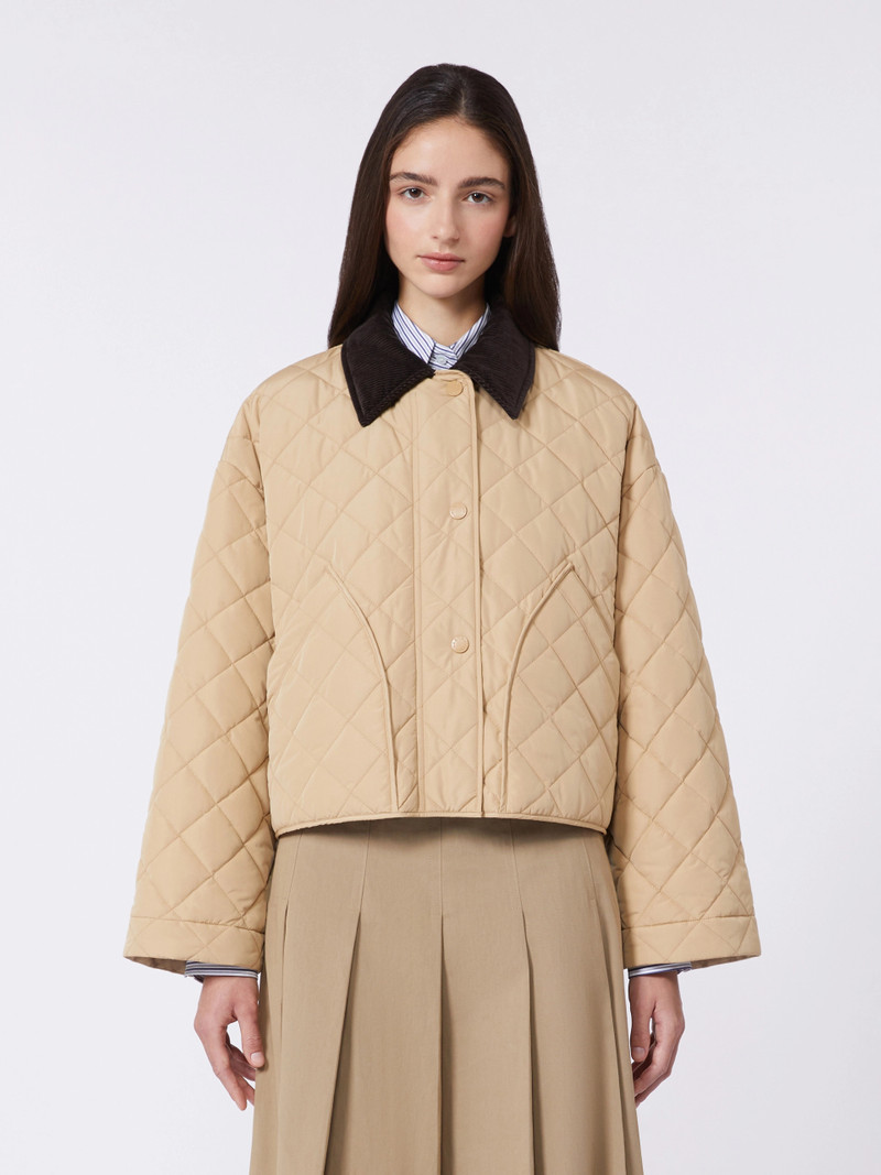 KAKI Reversible padded jacket in water-repellent fabric - BEIGE 3