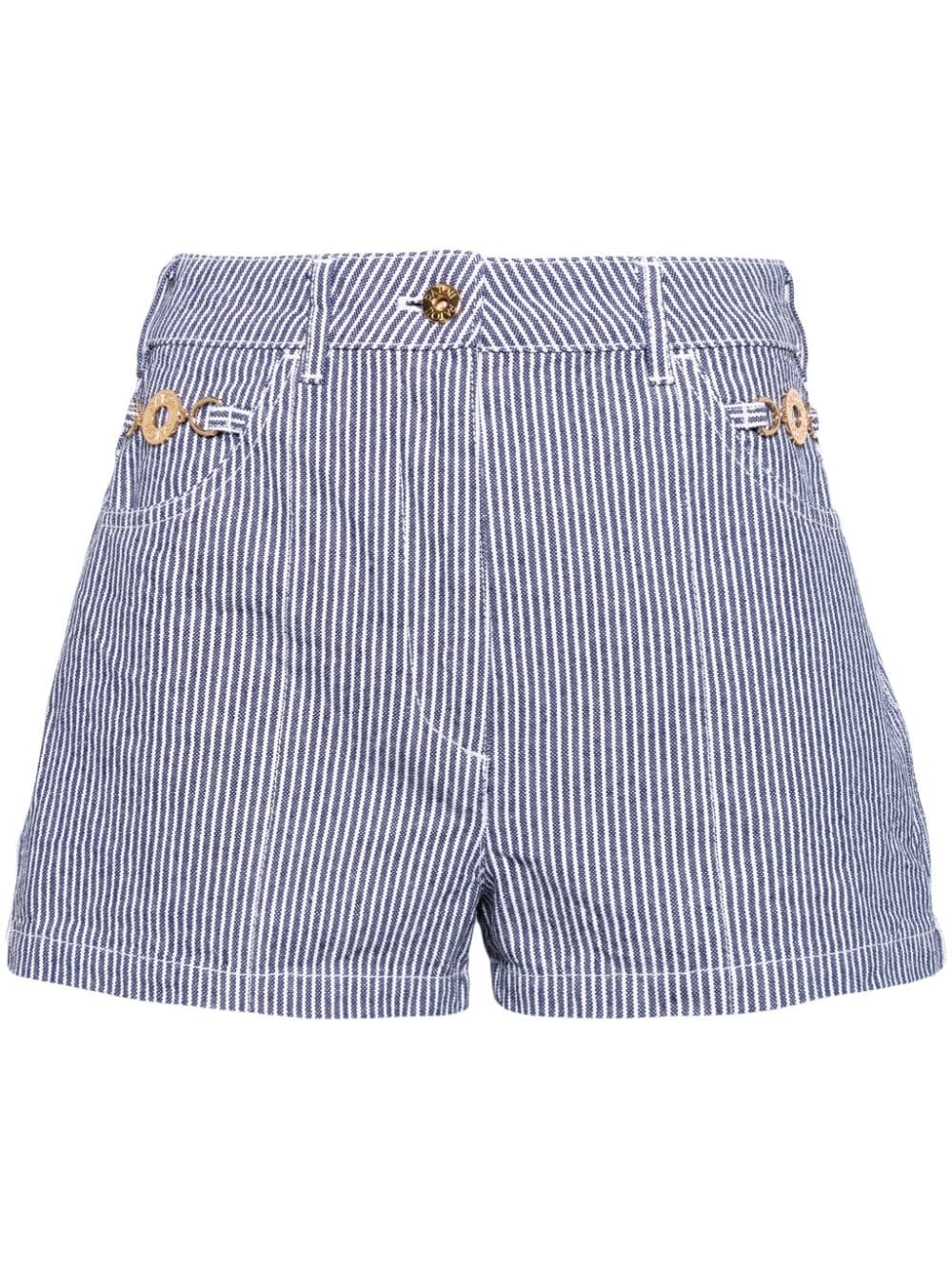 striped cotton shorts - 1