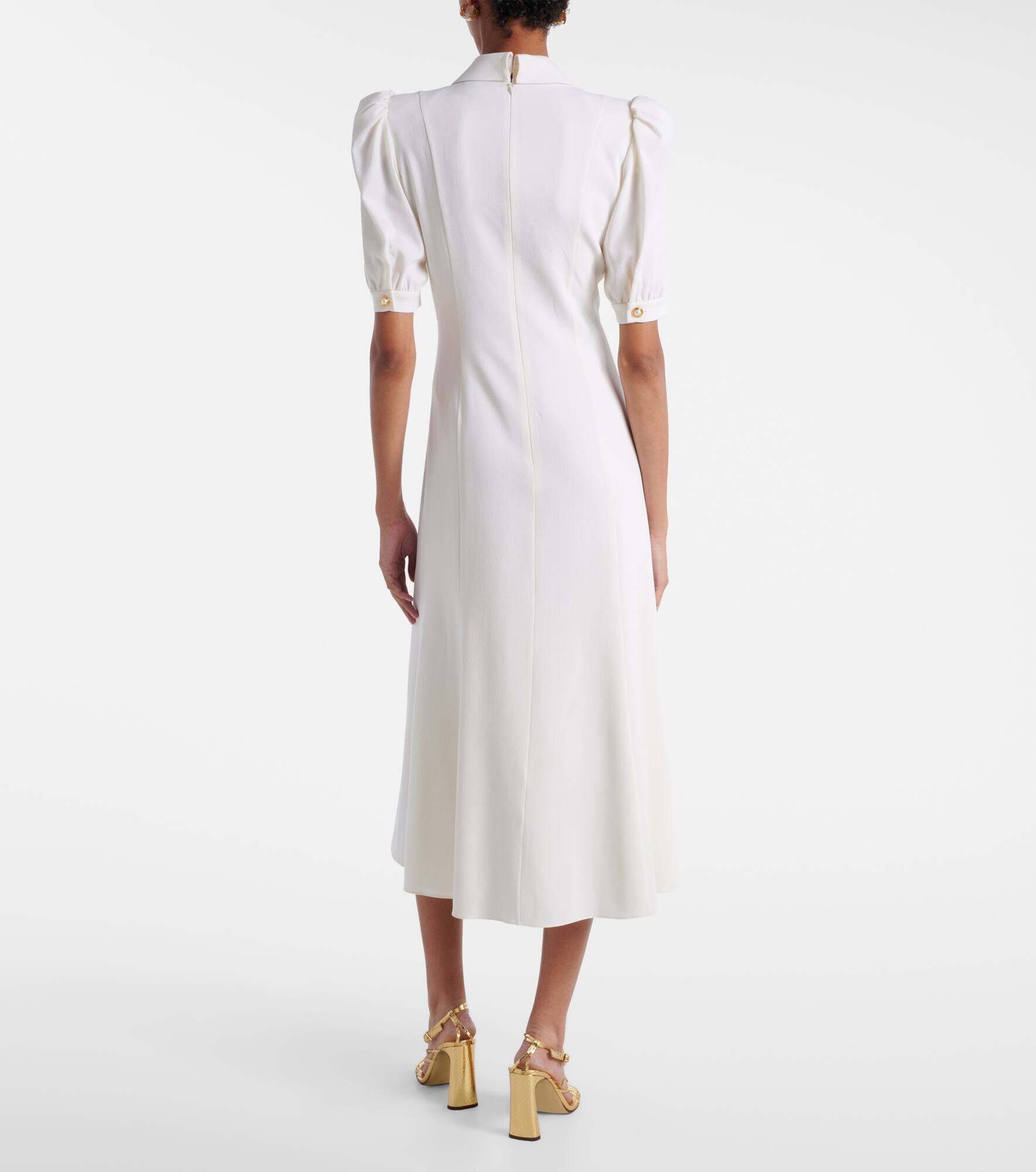 Wool-blend crêpe midi dress - 3