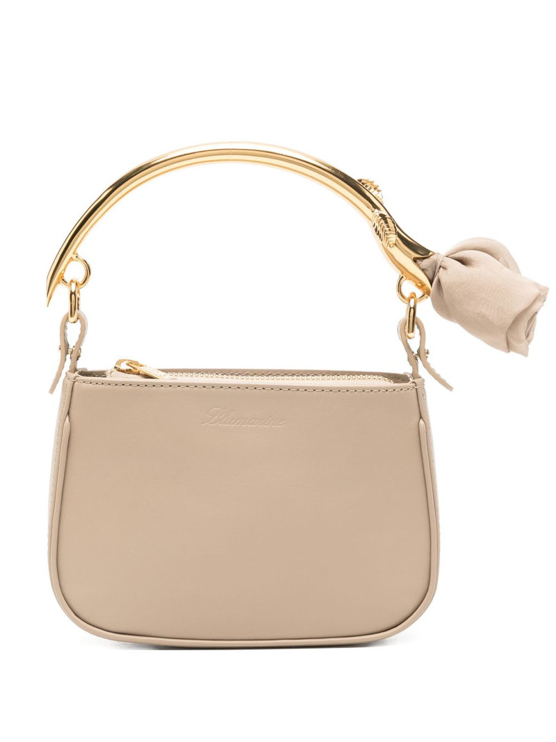mini rose-detail leather tote bag 1