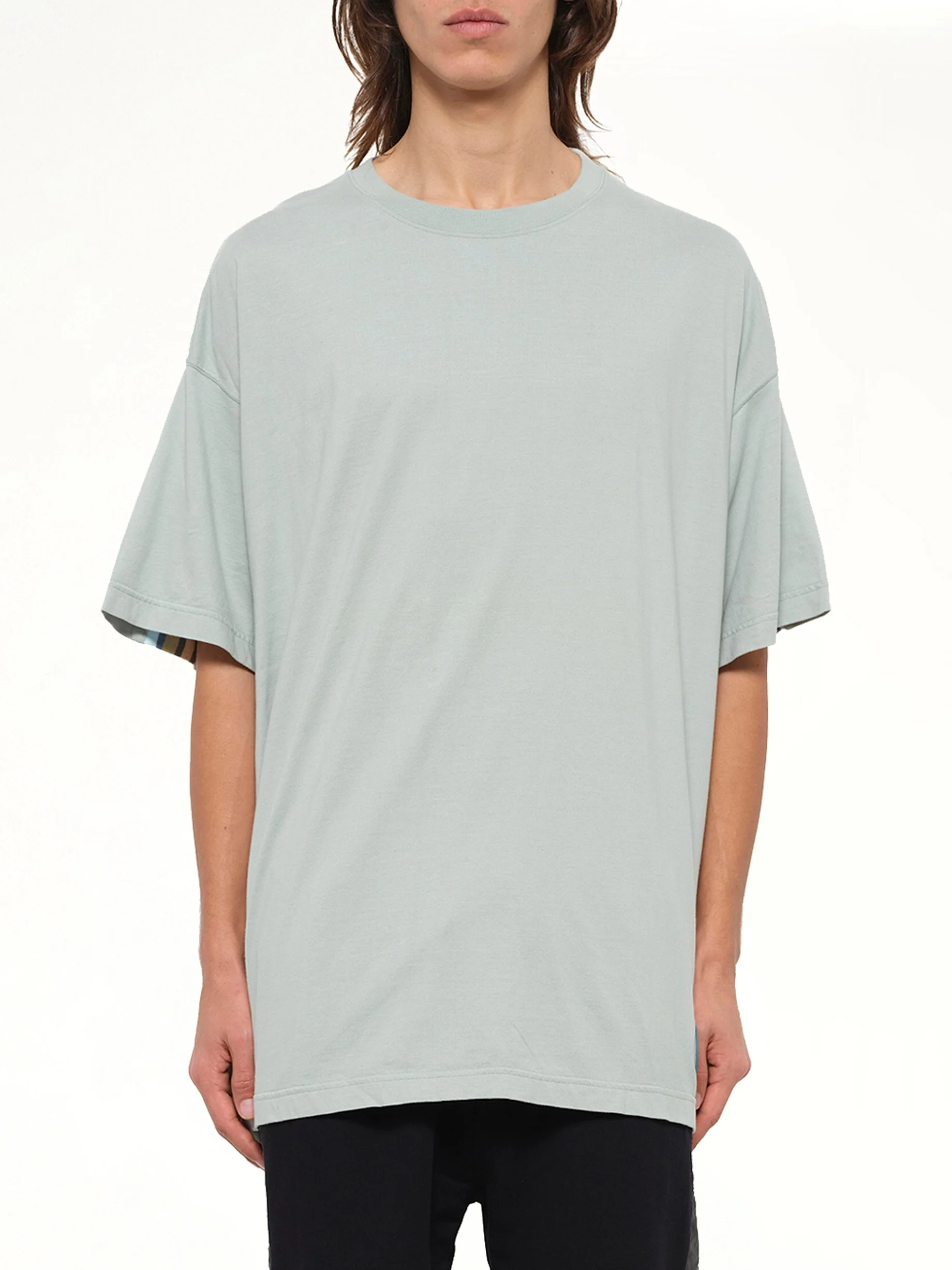 Rib Big T-Shirt in Smoke Blue - 1