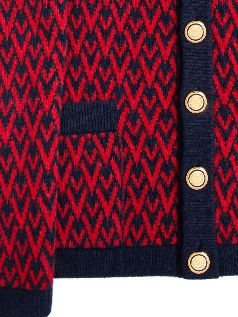 diamond-patterned cardigan - 7