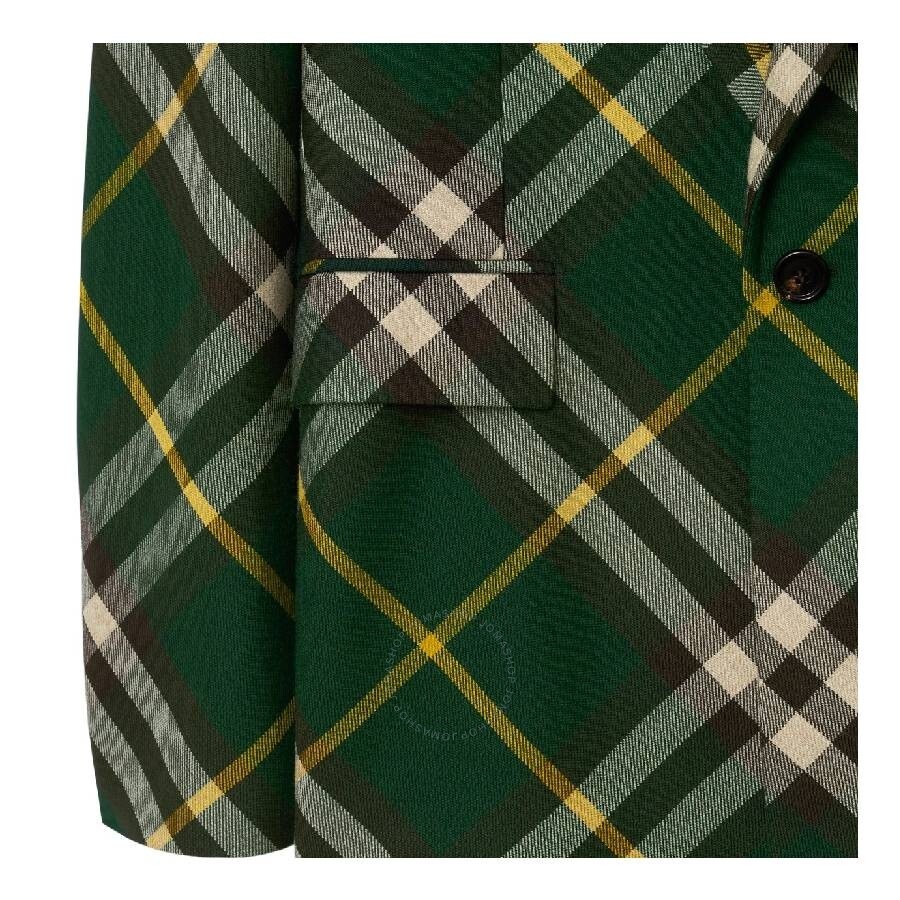 Burberry Tailored Check Pattern Wool Blazer - 3