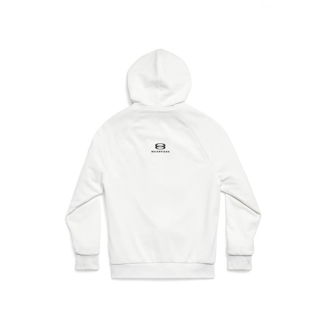 BALENCIAGA Unity Sports Icon Zip-up Hoodie Medium Fit in White/black