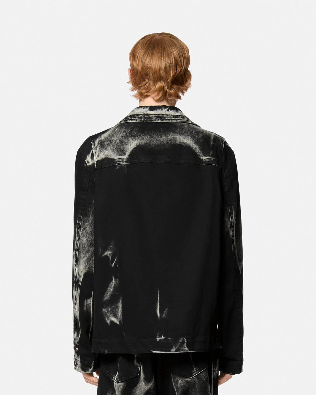 V-Emblem Denim Biker Jacket - 5