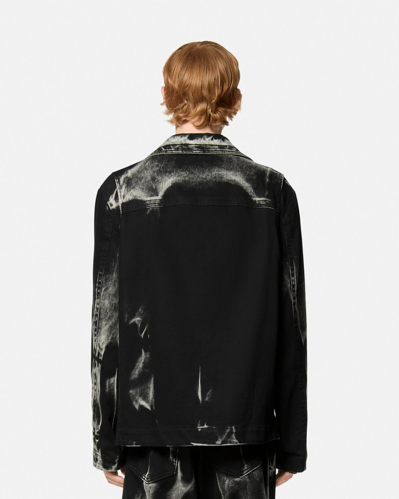 V-Emblem Denim Biker Jacket 5