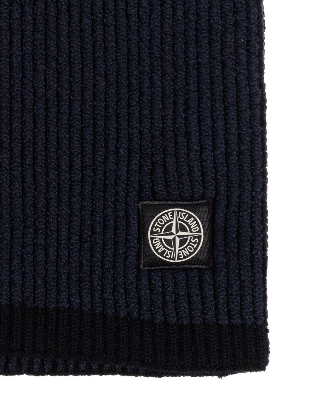 ribbed Compass-patch scarf - 2