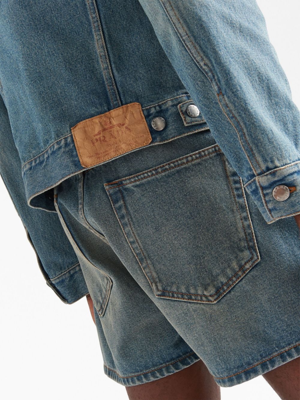 stonewashed denim jacket - 6