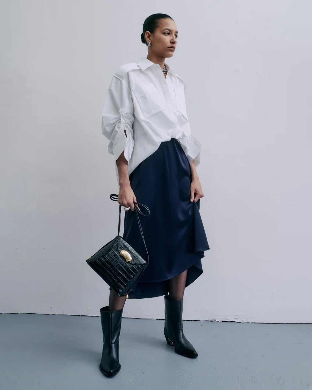 Oversized Techno Poplin Shirt - 5