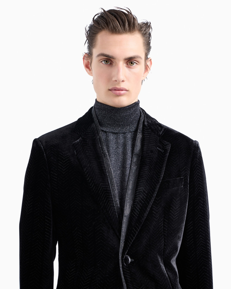 Giorgio’s rollneck jumper in cashmere, silk and lurex 6