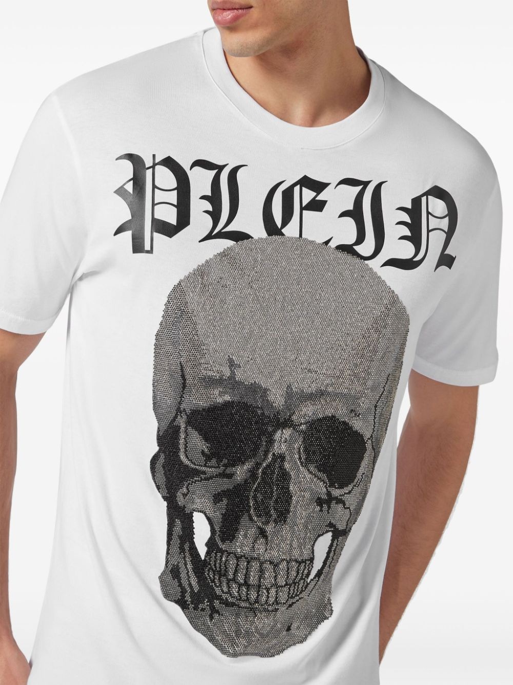 crystal-embellished cotton T-shirt - 4