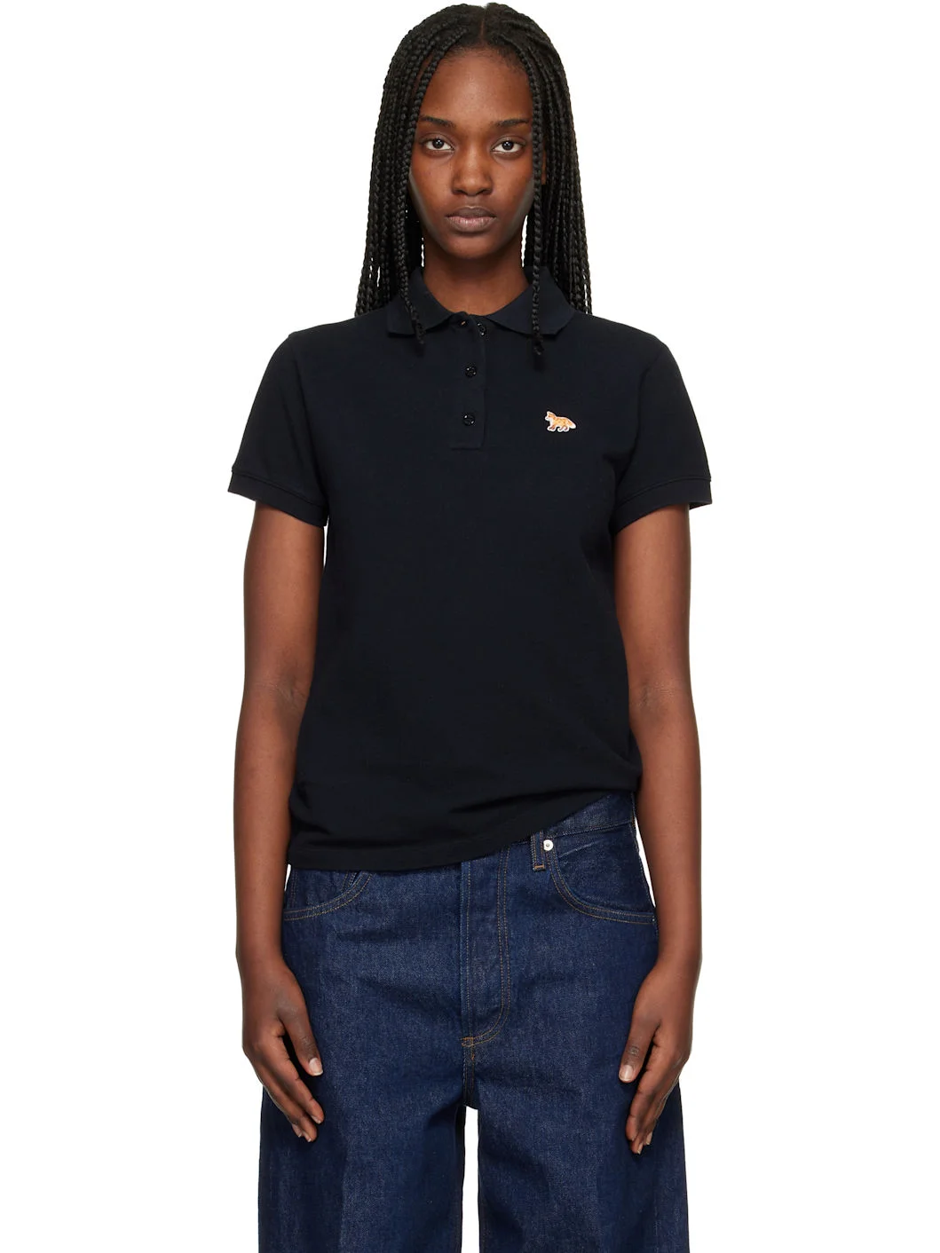 Black Baby Fox Regular Polo - 1