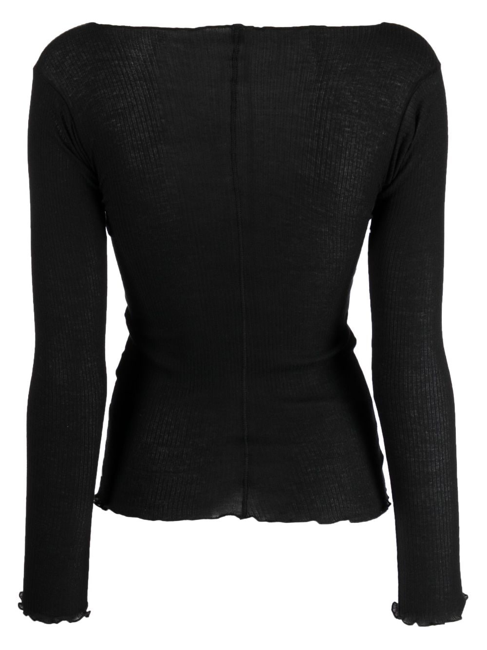 vertical-seamed ribbed-knit jumper - 2