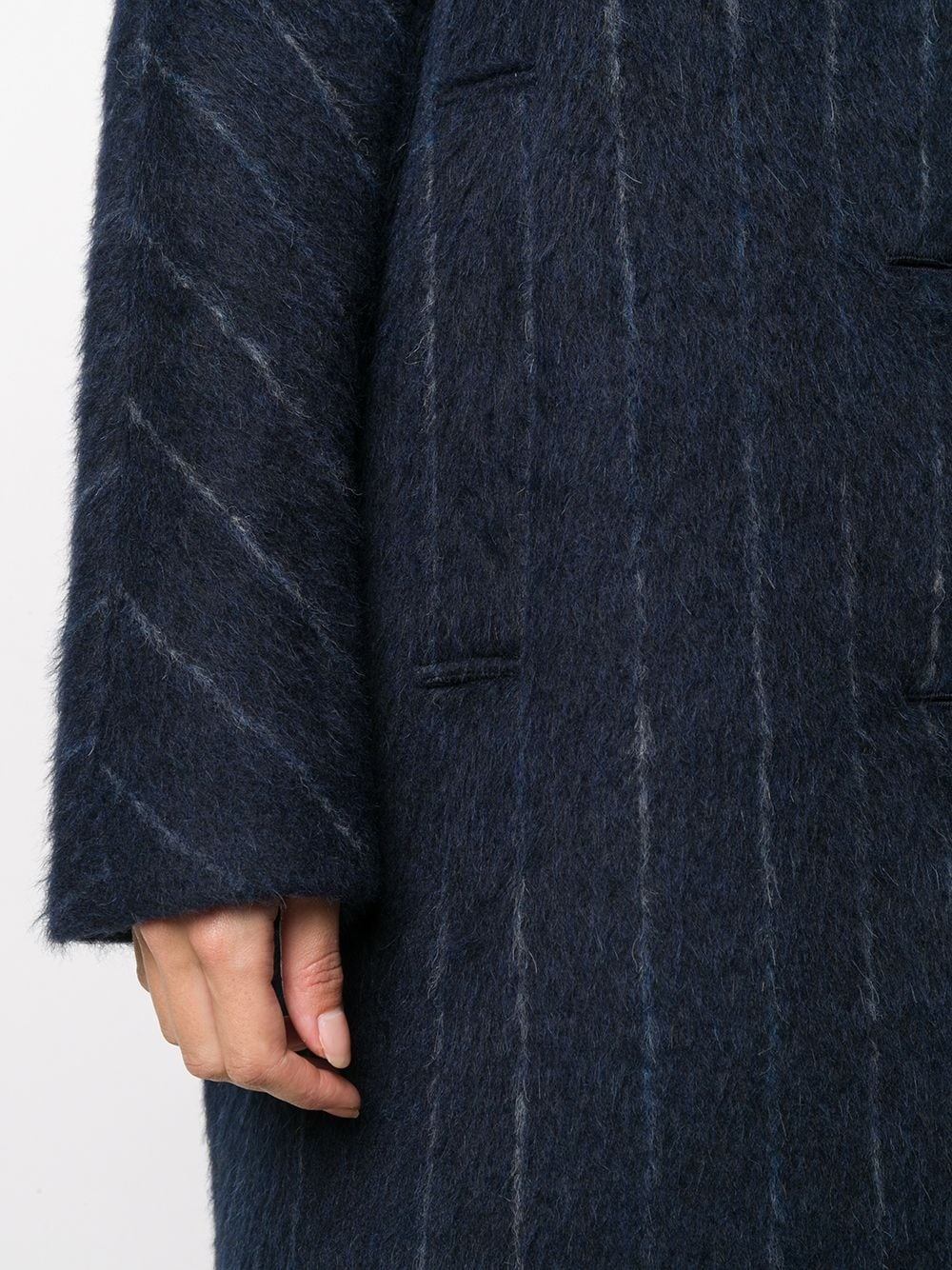 pinstripe single-breasted coat - 5