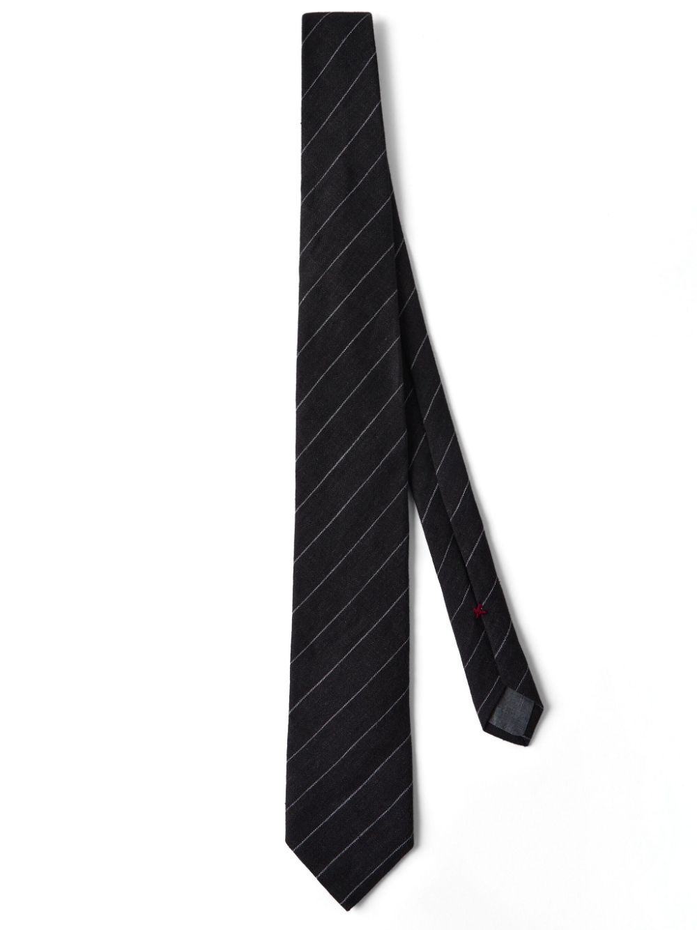 pinstripe-pattern silk tie - 1