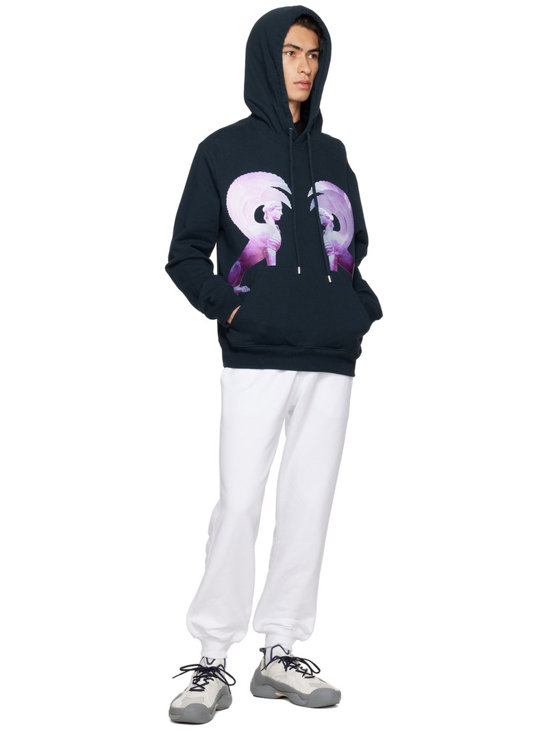 Lanvin SSENSE Exclusive Gray & Navy Flash-X Sneakers outlook