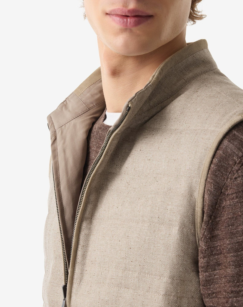 Beige reversible down gilet 5