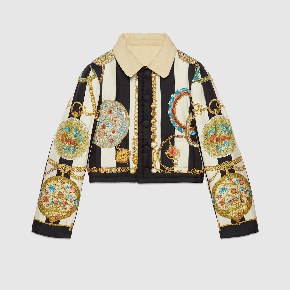Reversible printed silk jacket - 8