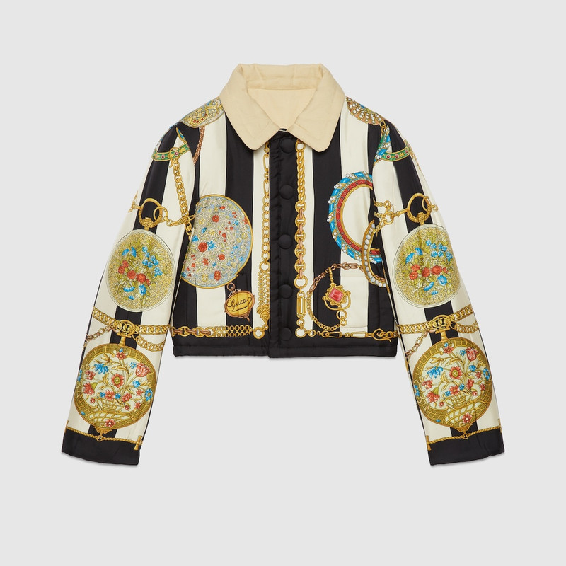 Reversible printed silk jacket 8