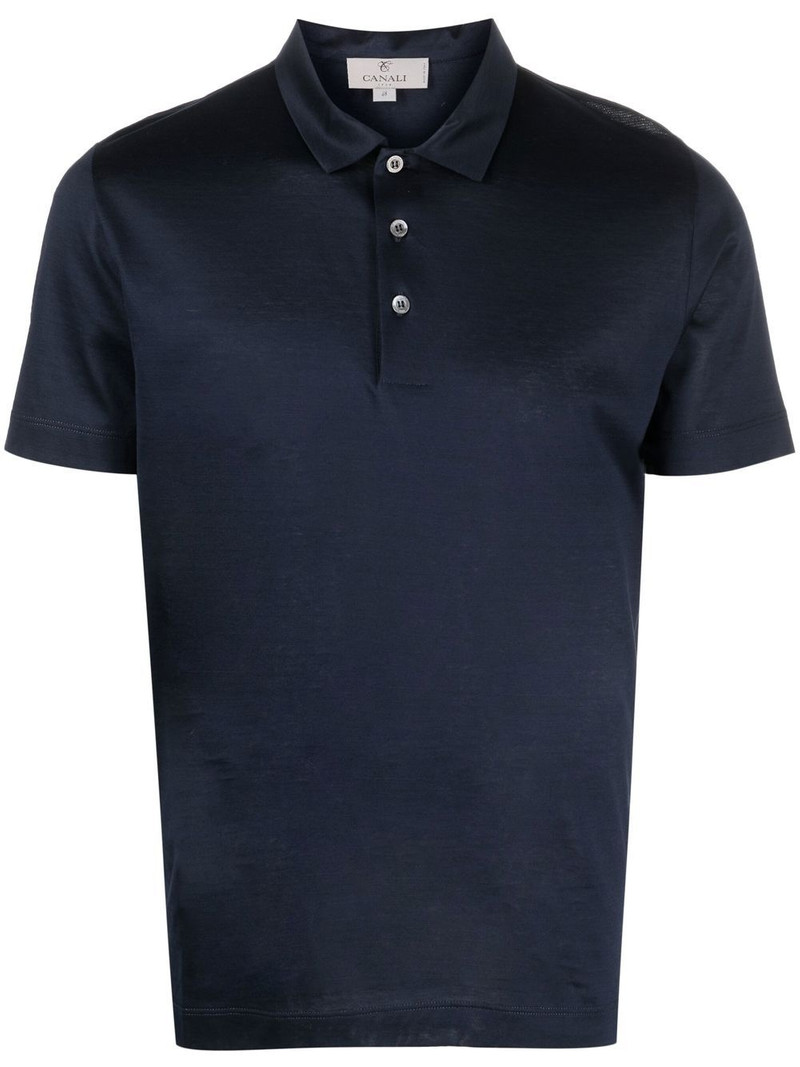 short-sleeved cotton polo shirt 1