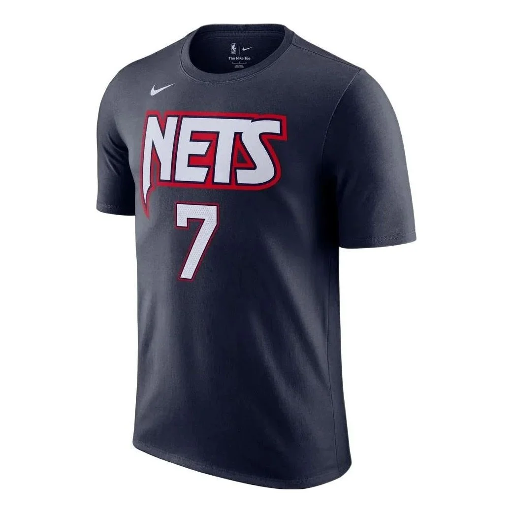 Men's Nike NBA Brooklyn Nets Durant No. 7 Alphabet Numeric Round Neck Casual Short Sleeve Us Edition - 1