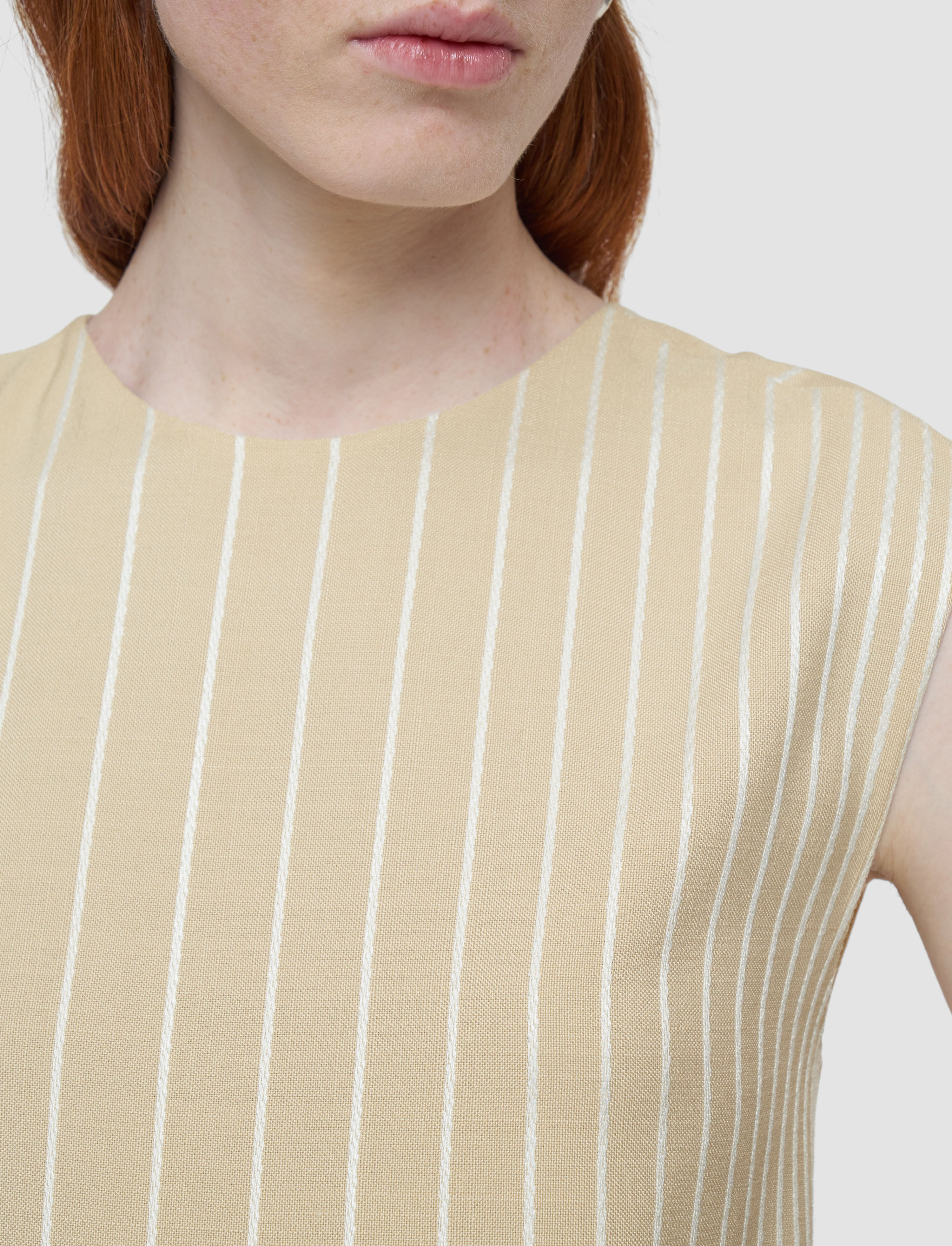Maryse Embroidered Stripes Dress - 4