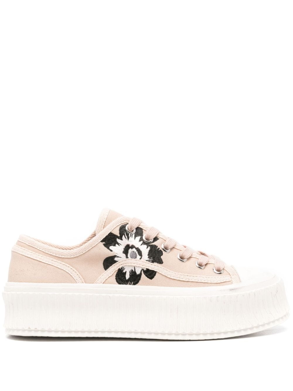 Floral Sportiness canvas trainers - 1