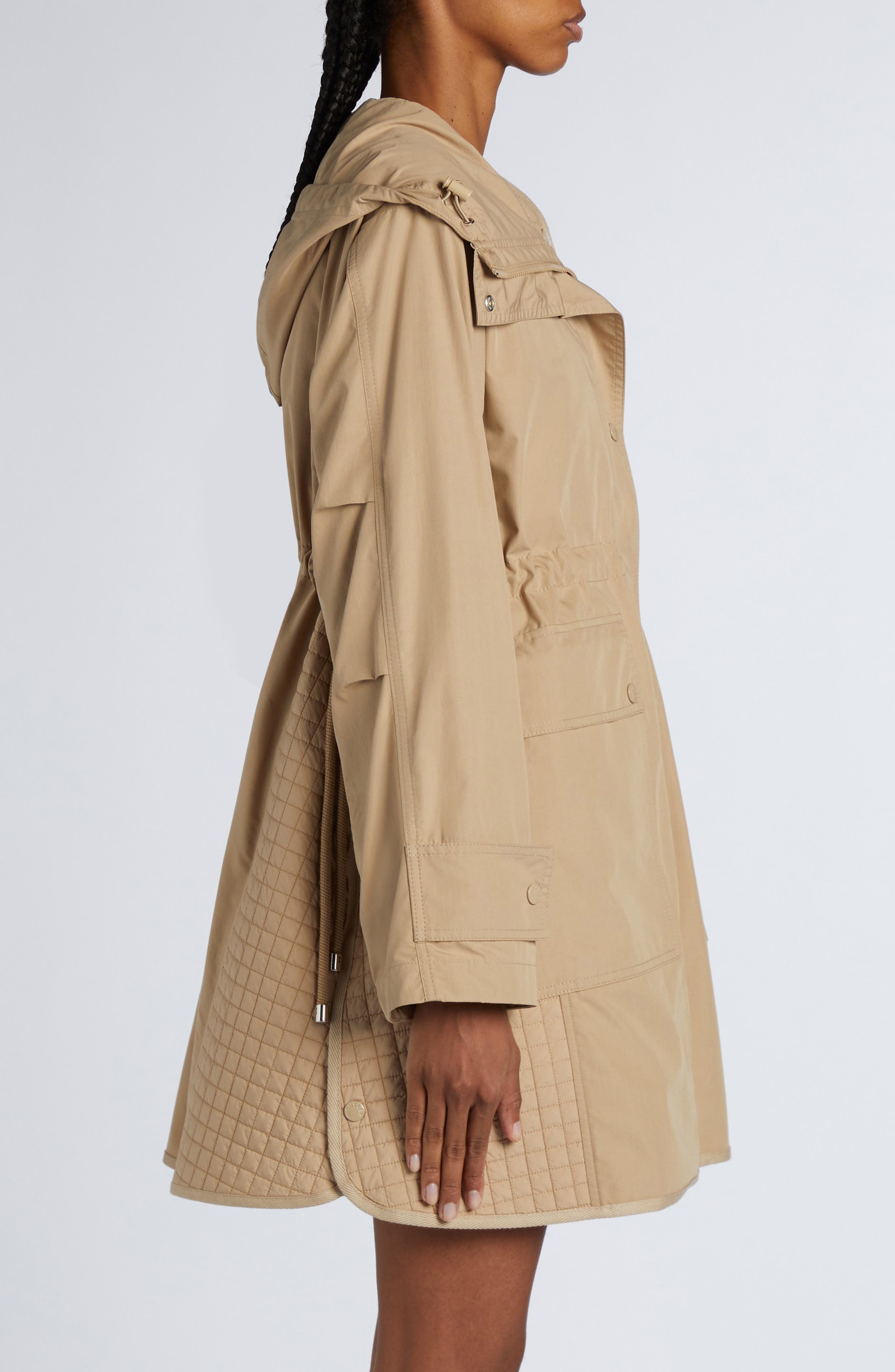 Moncler Meudon Long Parka in Beige at Nordstrom - 4