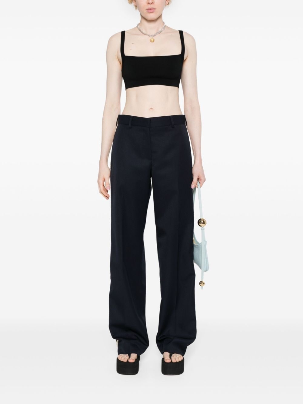 high-waist straight-leg trousers - 2