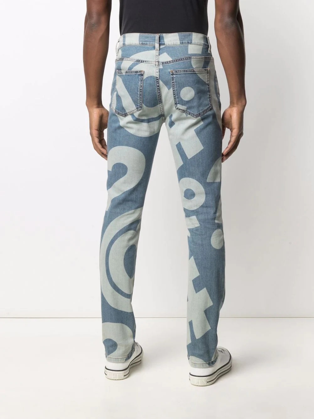 Symbols logo print jeans - 4